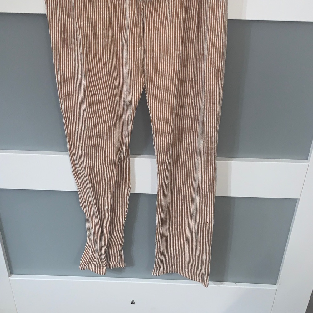 Acemi Beige Striped Jumpsuit - Picture 2 of 5
